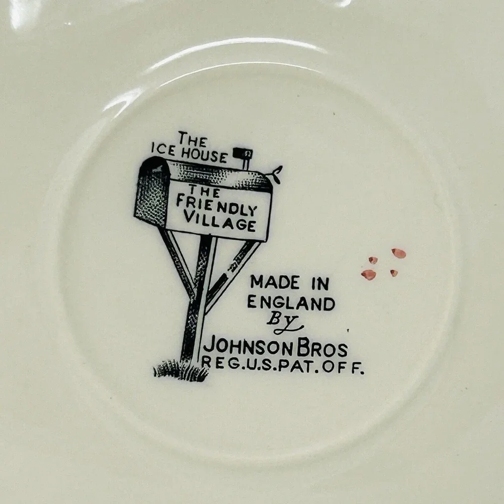 Johnson Brothers Friendly Village Tea Cup & Saucer Ice House Set of 3 (6 pieces)